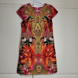 Ted Baker 'Aalia' Toucan And Paisley Print V-Neck Shift Dress 3